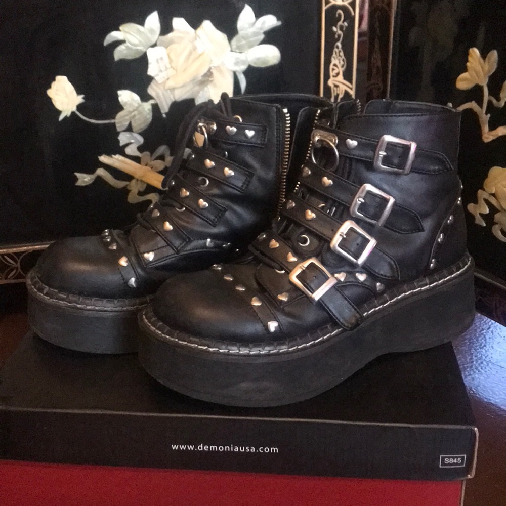 Demonia Emily Strapped Platform Boot